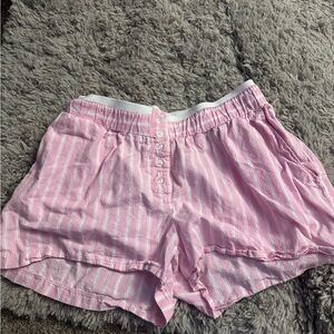 Tilly's Pink Striped Pajama Shorts
